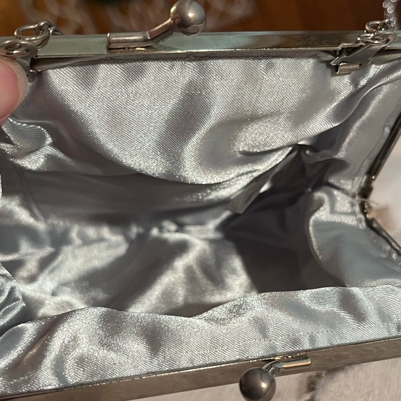 Vintage Silver Beaded Evening Bag - Picture 5 of 6